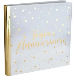 Best Livre D'Or Joyeux Anniversaire Blanc Et Or Theme Joyeux Anniversaire