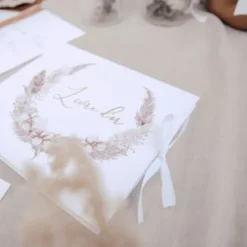 Livre D'Or Theme Theme Bapt Me Pampas Fleur De Coton Theme Bapteme