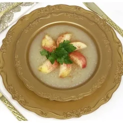 New Lot De 40 Assiettes En Plastique Gourmet Luxe Or Theme Eco-Responsable