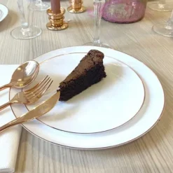 Online Lot De 16 Assiettes Plastique R Utilisables Gourmet Rose Gold Theme Eco-Responsable