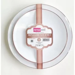 Online Lot De 16 Assiettes Plastique R Utilisables Gourmet Rose Gold Theme Eco-Responsable