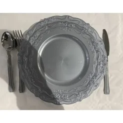 Clearance Lot De 30 Assiettes Plastique R Utilisables Manhattan Grises Theme Eco-Responsable