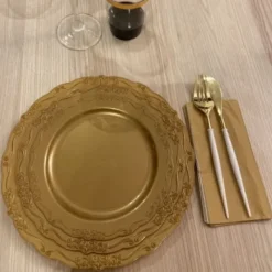 Online Lot De 30 Assiettes Plastique R Utilisables Manhattan Or Theme Eco-Responsable