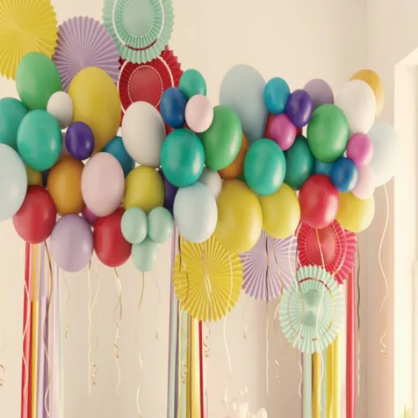 Hot Lot De 100 Ballons Multicolores 27 Cm Theme Bapteme