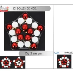 Badaboum Lot De 20 Boules De Noel Rouge 3Cm Clearance