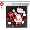 Badaboum Lot De 20 Boules De Noel Rouge Et Blanc Clearance