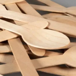 Best Lot De 100 Cuill Res En Bois Naturel Theme Eco-Responsable