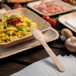 Best Lot De 100 Fourchettes En Bois Naturel Theme Eco-Responsable