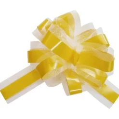 Badaboum Lot De 5 Grands Noeuds En Tulle Jaune 50Mm Hot