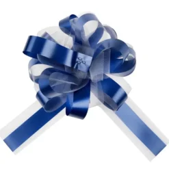 Badaboum Lot De 5 Grands Noeuds En Tulle Bleu Marine 50Mm Clearance