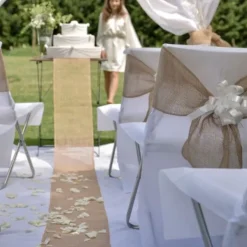 Badaboum Lot De 5 Grands Noeuds En Tulle Chocolat 50Mm New