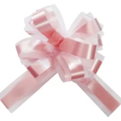 Badaboum Lot De 5 Grands Noeuds En Tulle Rose 50Mm Clearance
