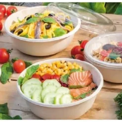 Best Lot De 10 Grands Saladiers Canne A Sucre Theme Eco-Responsable