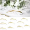 Badaboum Lot De 10 Marque Places Plume Or Et Blanc