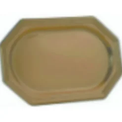 Best Lot De 3 Plat Octogonaux Or Reutilisable 20X25Cm Theme Eco-Responsable