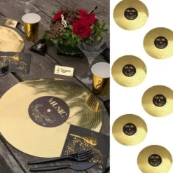 Badaboum Lot De 6 Sets De Table Musique Disque D'Or M Tallis