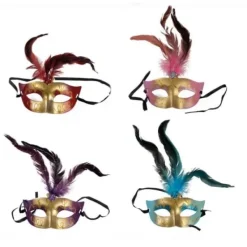 Badaboum Loup Paillet Avec Plumes Couleur Al Atoire