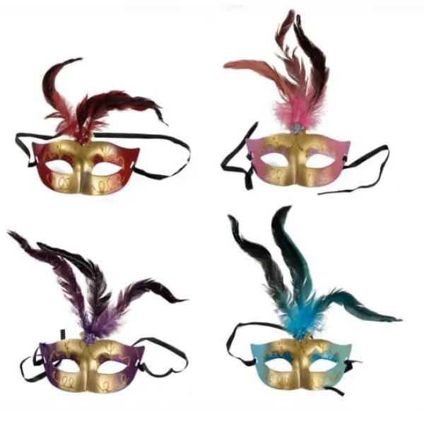 Badaboum Loup Paillet Avec Plumes Couleur Al Atoire