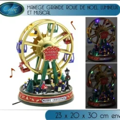 Badaboum Manege Grande Roue De Noel Lumineuse Discount