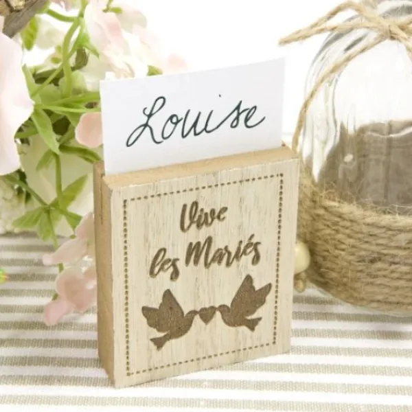 Outlet Marque En Place Bois Vive Les Mari S Avec Colombes X 2 Theme Colombe
