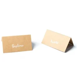 Hot Marque Place Etiquette Bapt Me Kraft X 20 Pi Ces Theme Bapteme