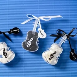 Badaboum Marque Place Guitare Blanc Avec Ruban X 12 Pi Ces