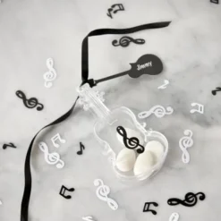 Badaboum Marque Place Guitare Noir Avec Ruban X 12 Pi Ces