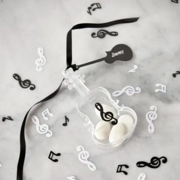 Badaboum Marque Place Guitare Noir Avec Ruban X 12 Pi Ces