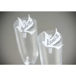 Marque Place Miroir Colombe Sur Pince X 6 Pi Ces Theme Colombe