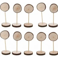 Badaboum Marque Place Rondin De Bois Sur Tige X 10 Pi Ces