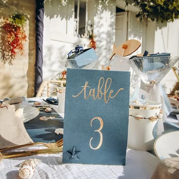 Badaboum Marque Table Bleu Marine X 10 Pi Ces Clearance