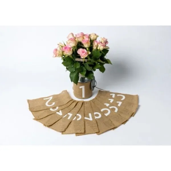 Sale Marque Table En Jute 12 Num Ros Theme Jute