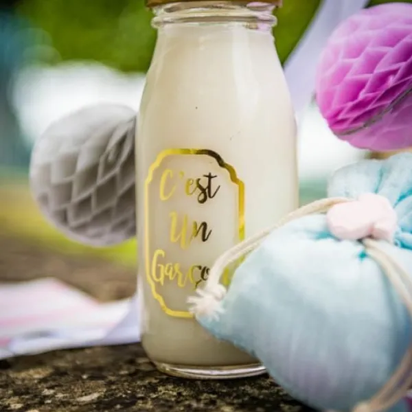 Discount Mini Bouteille Candy Bar C'Est Un Gar On Theme Gender Reveal