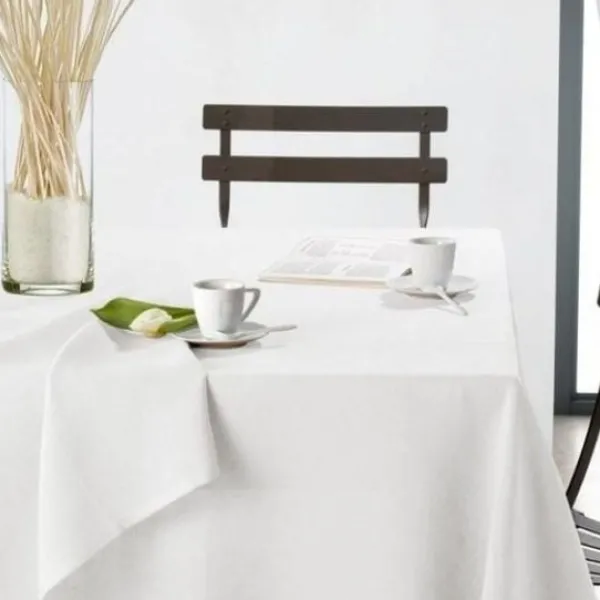 Badaboum Nappe En Lin Blanche Rectangulaire