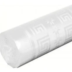 Badaboum Nappe En Papier Damass 25 M Tres X 1.18 M Blanc Hot