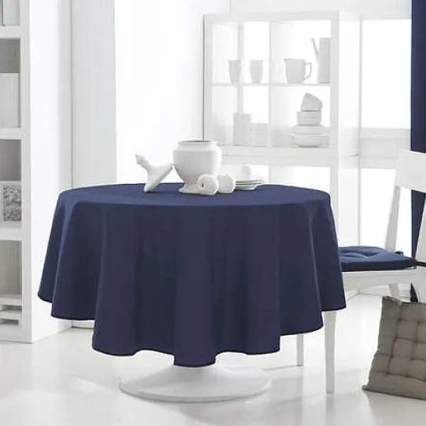 Badaboum Nappe Ronde 180Cm Anti Tache Bleu Marine Sale
