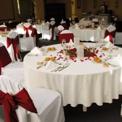 Badaboum Nappe Ronde 180Cm Blanche En Tissu Intisse