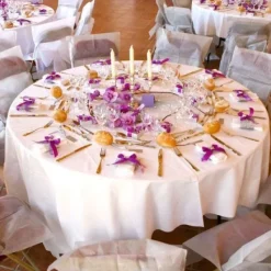 Badaboum Nappe Ronde Jetable Blanche 240Cm