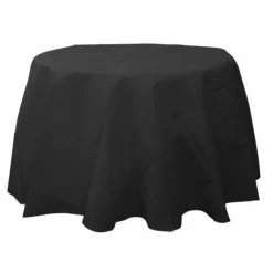 Badaboum Nappe Ronde Noire En Tissu Intiss 240Cm