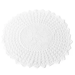 Badaboum Napperon Crochet Blanc 50Cm New