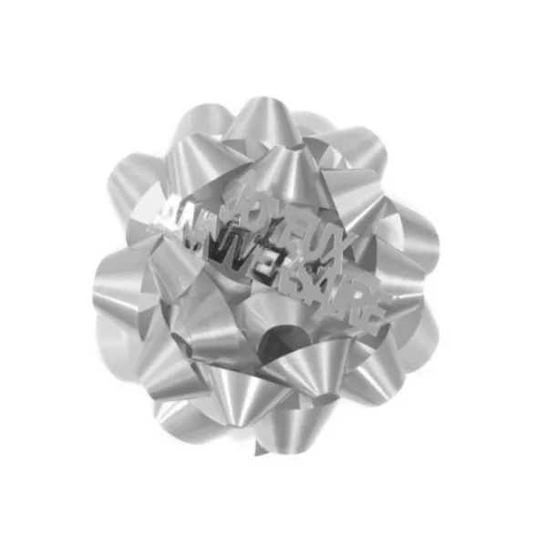 Badaboum Noeud Autocollant Avec Lettre Joyeux Annniversaire Argent Online