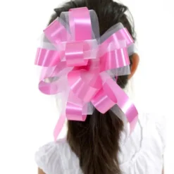 Badaboum Noeud Automatique En Tulle Fuchsia X 5 Pi Ces Discount