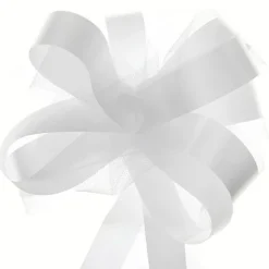 Badaboum Noeud Automatique En Tulle Blanc X 5 Pi Ces Best