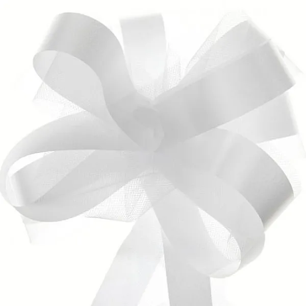 Badaboum Noeud Automatique En Tulle Blanc X 5 Pi Ces Best