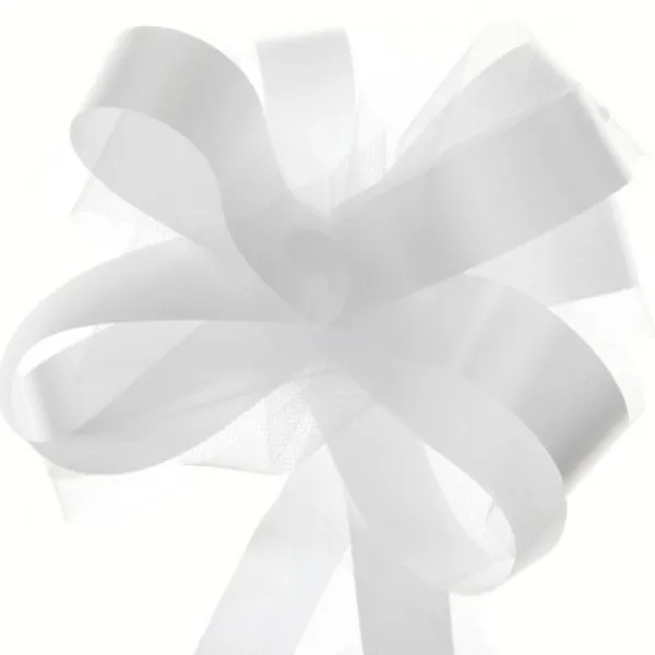Badaboum Noeud Automatique En Tulle Blanc X 5 Pi Ces Best