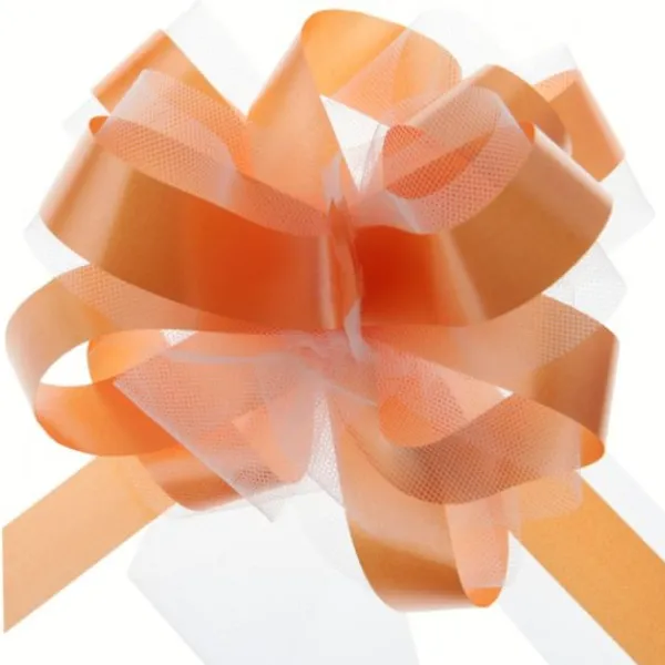 Badaboum Noeud Automatique En Tulle Orange X 5 Pi Ces Sale