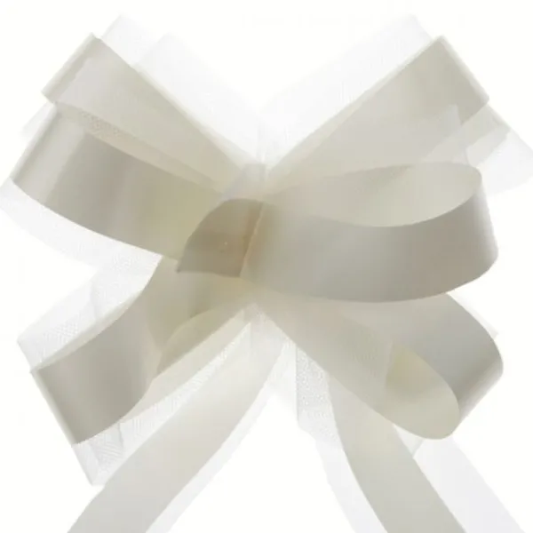 Badaboum Noeud Automatique En Tulle Ecru X 5 Pi Ces Discount