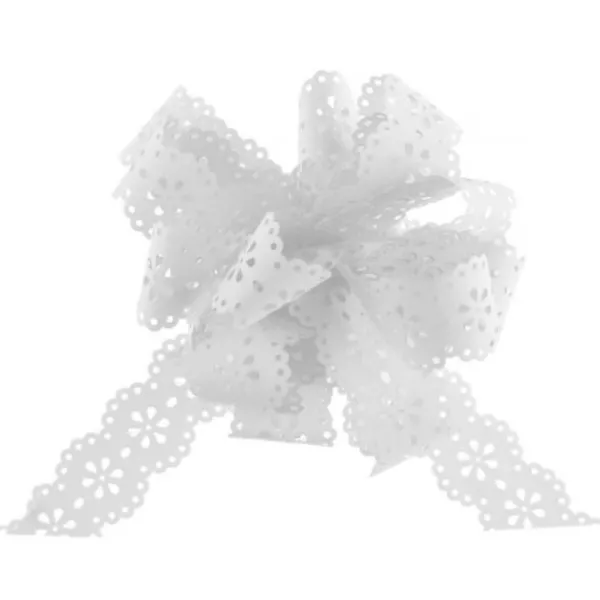 Badaboum Noeud Automatique Fleur Blanc X 5 Pi Ces Sale