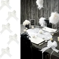 Badaboum Noeud Automatique Intisse Blanc X 5 Pi Ces Outlet