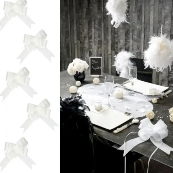 Badaboum Noeud Automatique Intisse Blanc X 5 Pi Ces Outlet